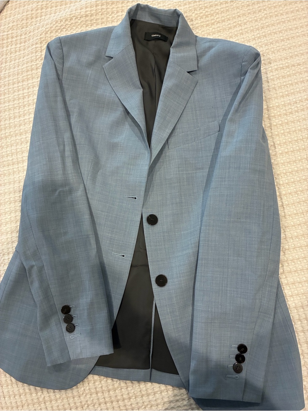 Theory Sky Blue Single-Breasted Women's Blazer